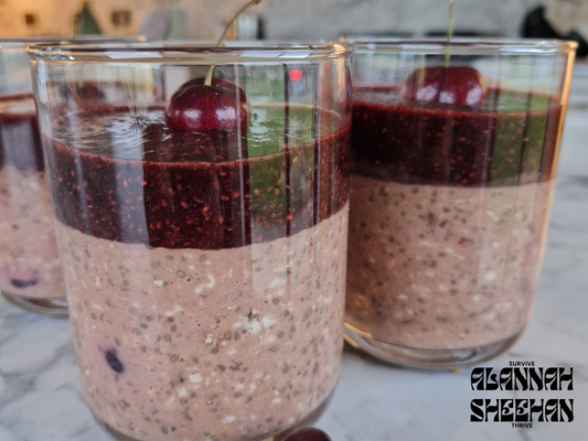 Chocolate and cherry overnight oats