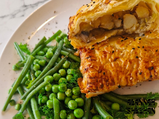 Mushroom and leek slice